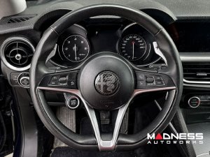 Alfa Romeo Giulia Steering Wheel Trim - Carbon Fiber - Center Badge Cover